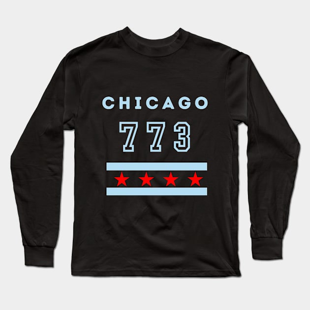 Chicago 773 Long Sleeve T-Shirt by Plus Size in Chicago